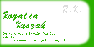 rozalia kuszak business card