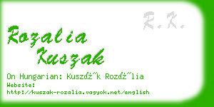 rozalia kuszak business card